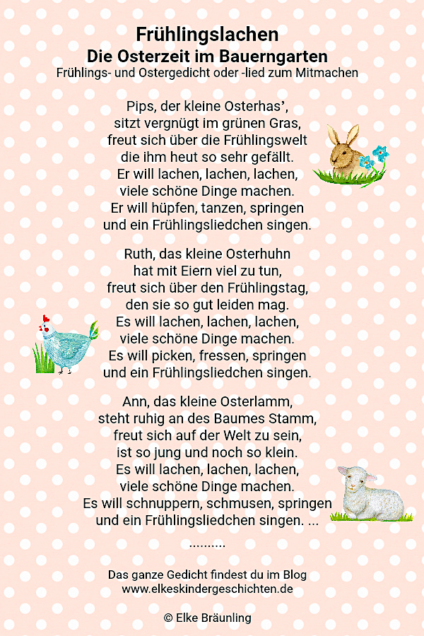 Frühlingslachen – Die Osterzeit Im Bauerngarten * Elkes Kindergeschichten