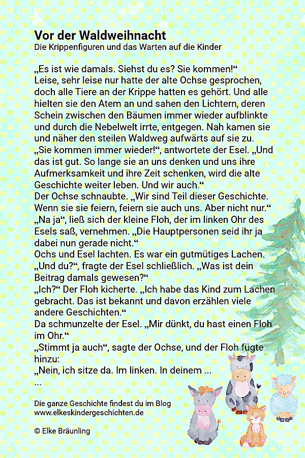 Vor Der Waldweihnacht * Elkes Kindergeschichten