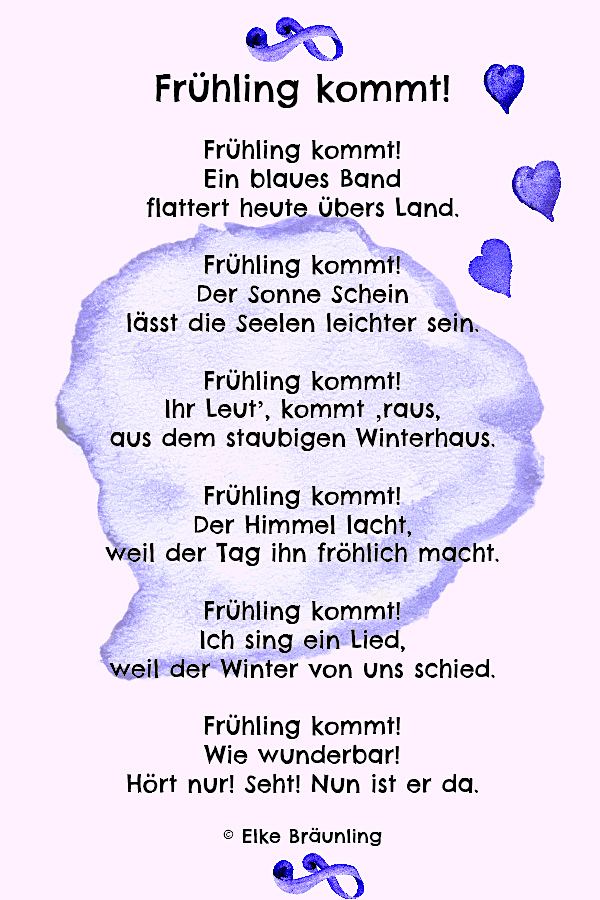 Frühling Kommt! - Gedicht * Elkes Kindergeschichten